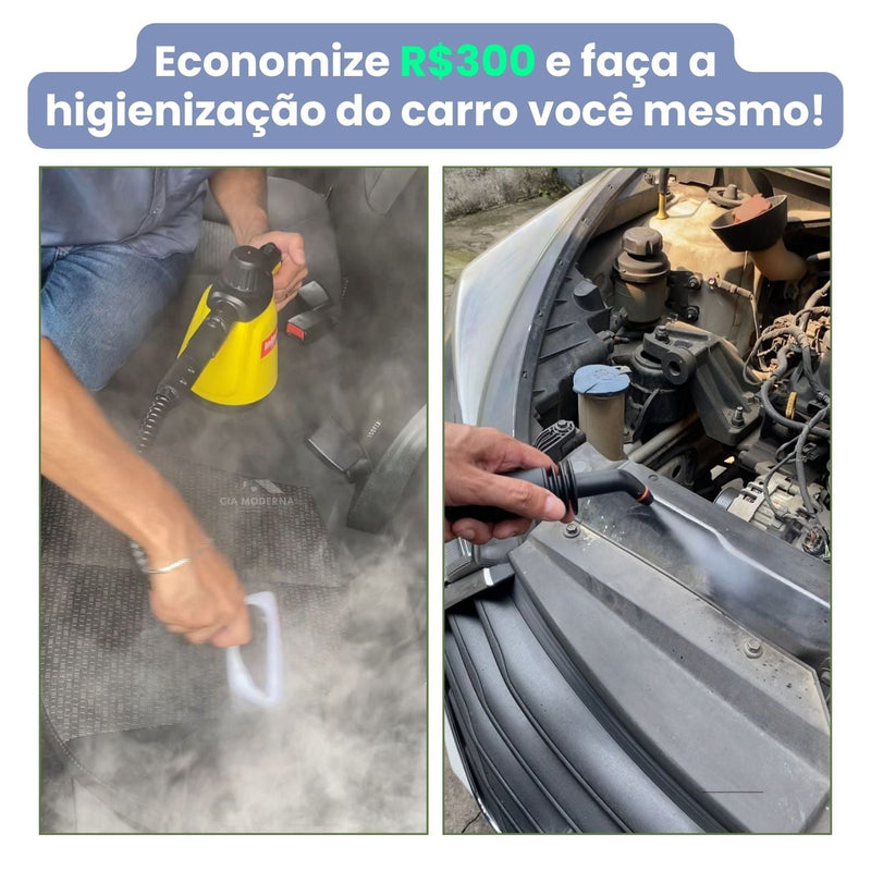 Limpador à Vapor + 9 acessórios + Brinde na sua 1ª compra